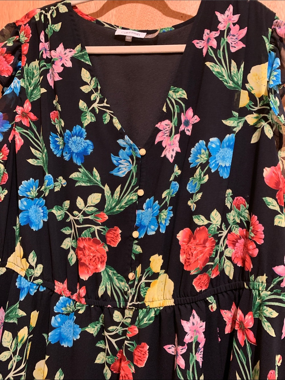 Calvin Klein Black Floral dress size 22. - Picture 9 of 9